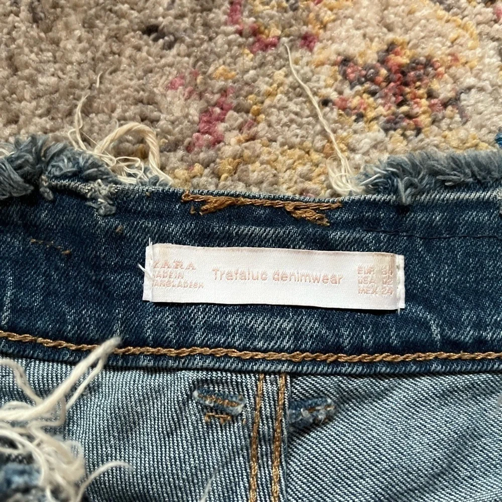 ZARA trf denim shorts with heart pockets